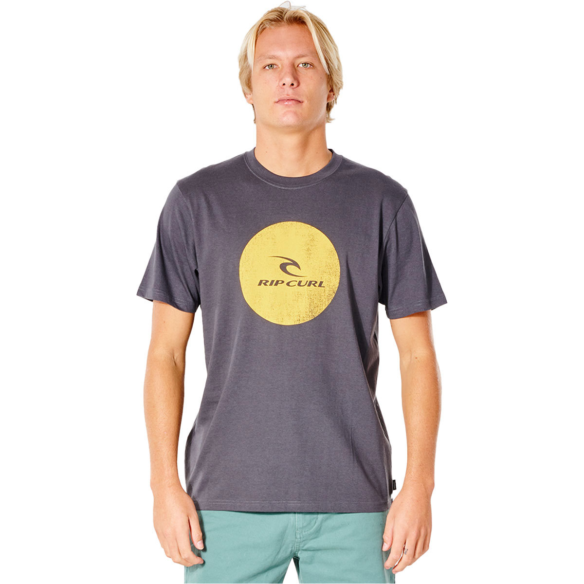 Rip Curl Corp Icon Tee for Men Washed Black Small product image