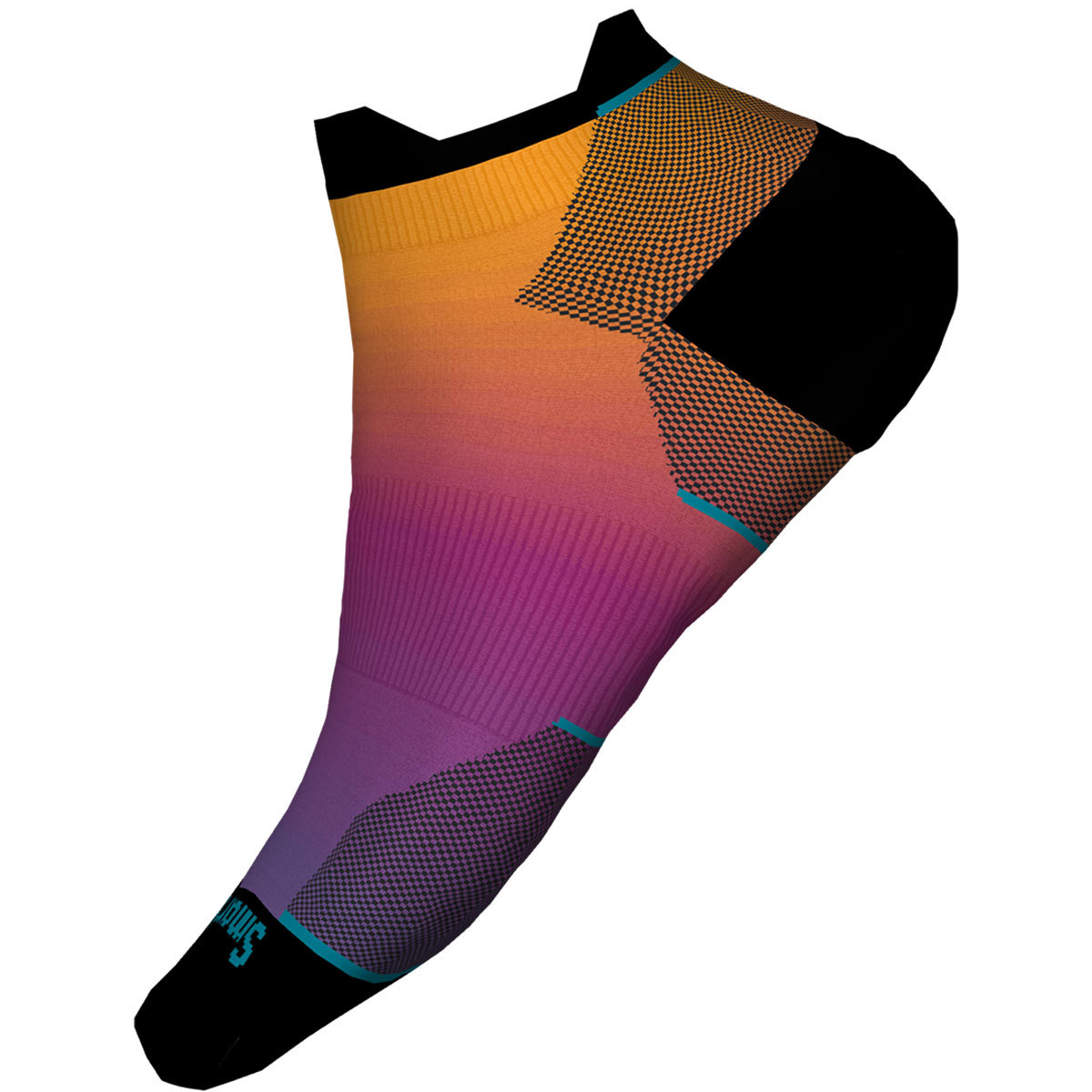 Smartwool Run Zero Cushion Ombre Print Low Ankle Socks for Women Small Tandoori Orange product image