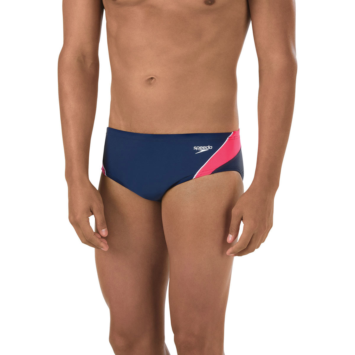 Speedo Colorblock Brief, Navy/Red 26 product image