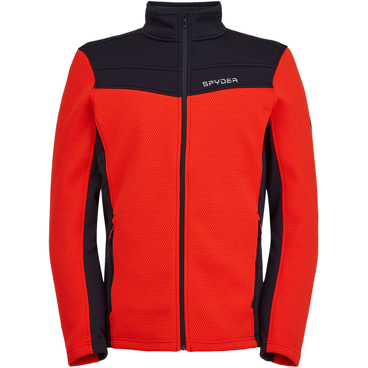 Spyder Encore Full Zip Fleece Jacket for Men Small Volcano Black product image