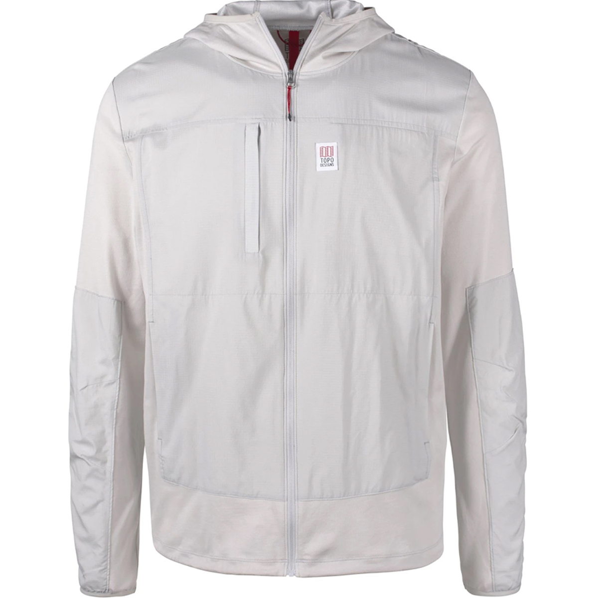 Topo Designs Hybrid Hoodie Jacket for Men Large Light Gray product image