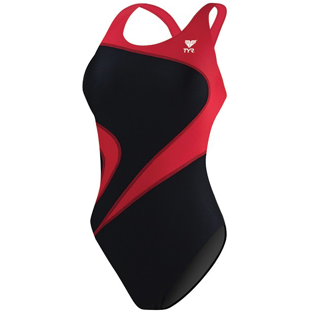 TYR Alliance T-Splice Maxfit Women's Swimsuit 26 Black/Red product image