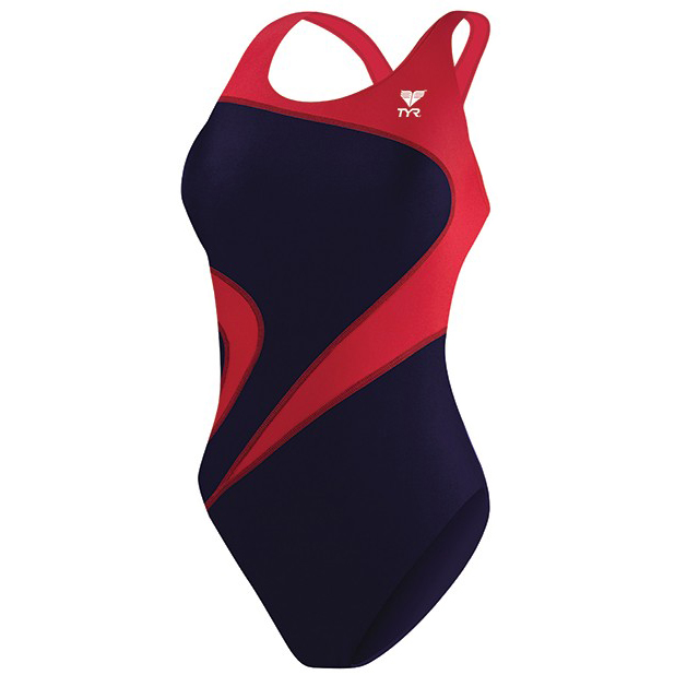 TYR Alliance T-Splice Maxfit Women's Swimsuit 40 Navy/Red product image