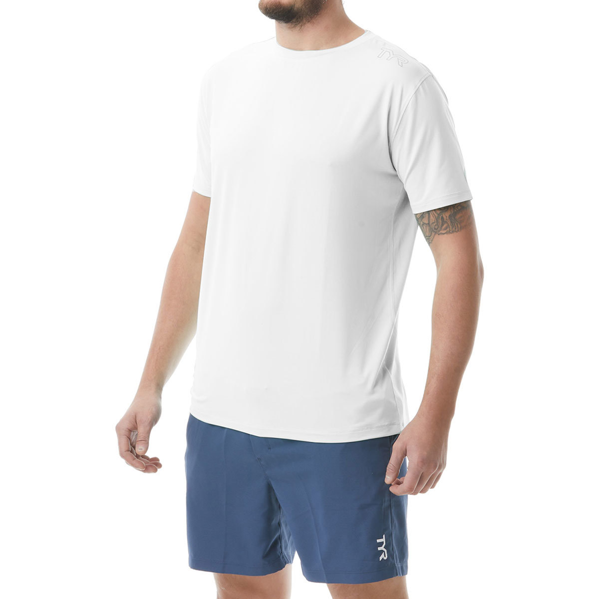 TYR Men's SunDefense Short Sleeve Shirt White X-Large product image