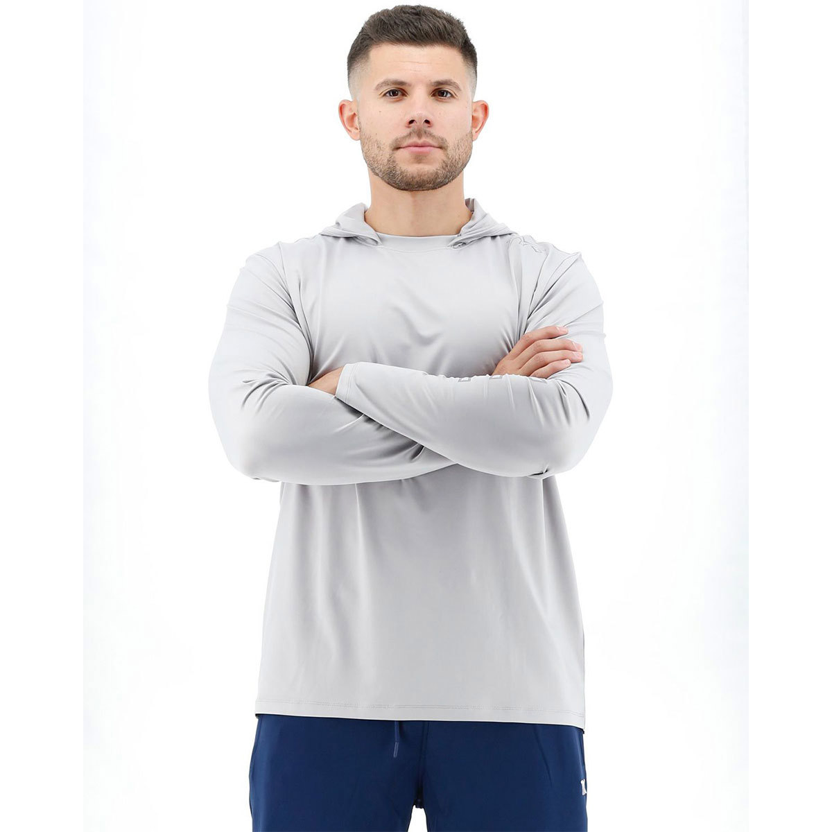 TYR SunDefense Hooded Shirt for Men Light Grey XX-Large product image