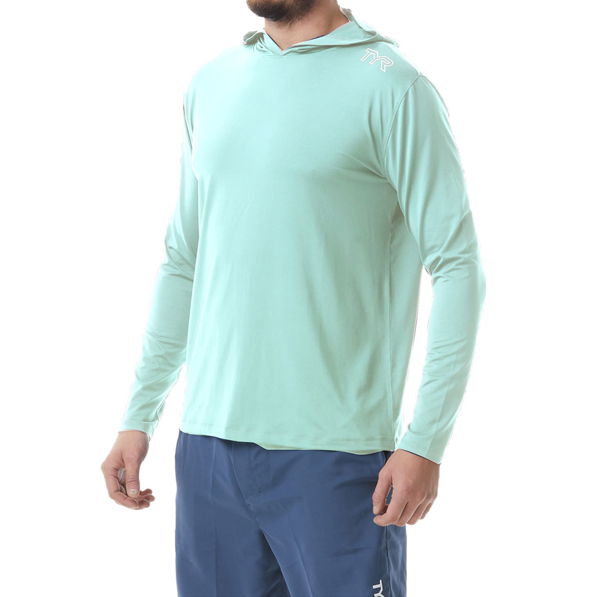 TYR SunDefense Hooded Shirt for Men Mint X-Large product image