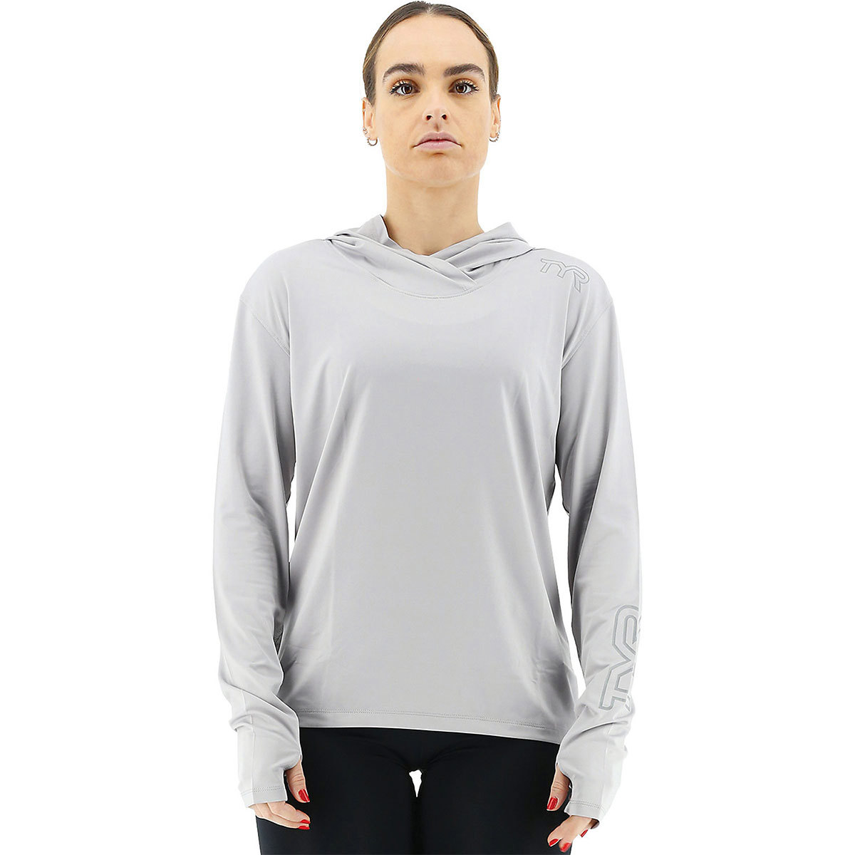 TYR Sundefense Hooded Shirt for Women X-Large Light Grey product image
