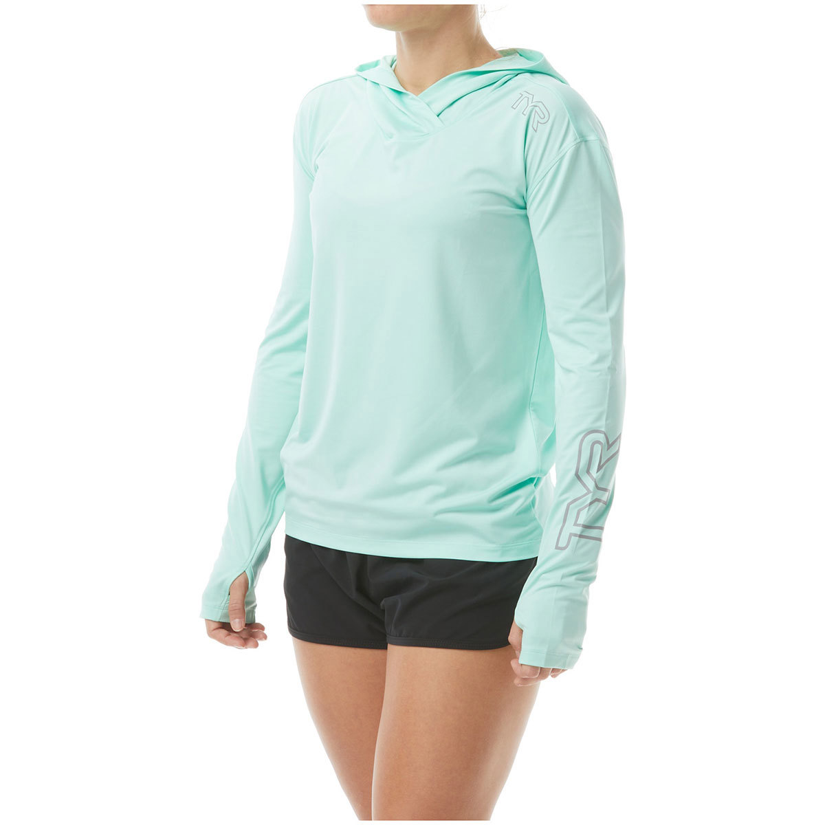 TYR Sundefense Hooded Shirt for Women X-Large Mint product image