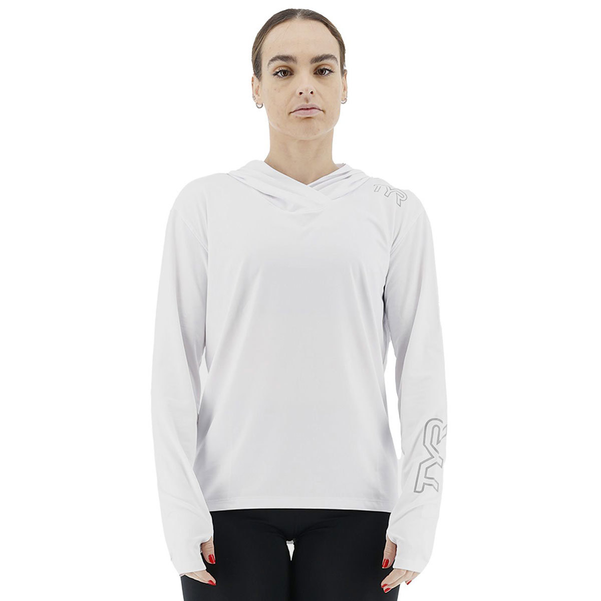 TYR Sundefense Hooded Shirt for Women Large White product image