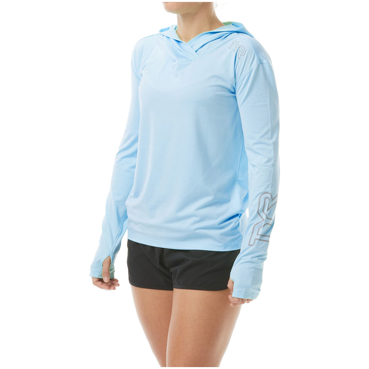 TYR Sundefense Hooded Shirt for Women X-Large Sky Blue product image