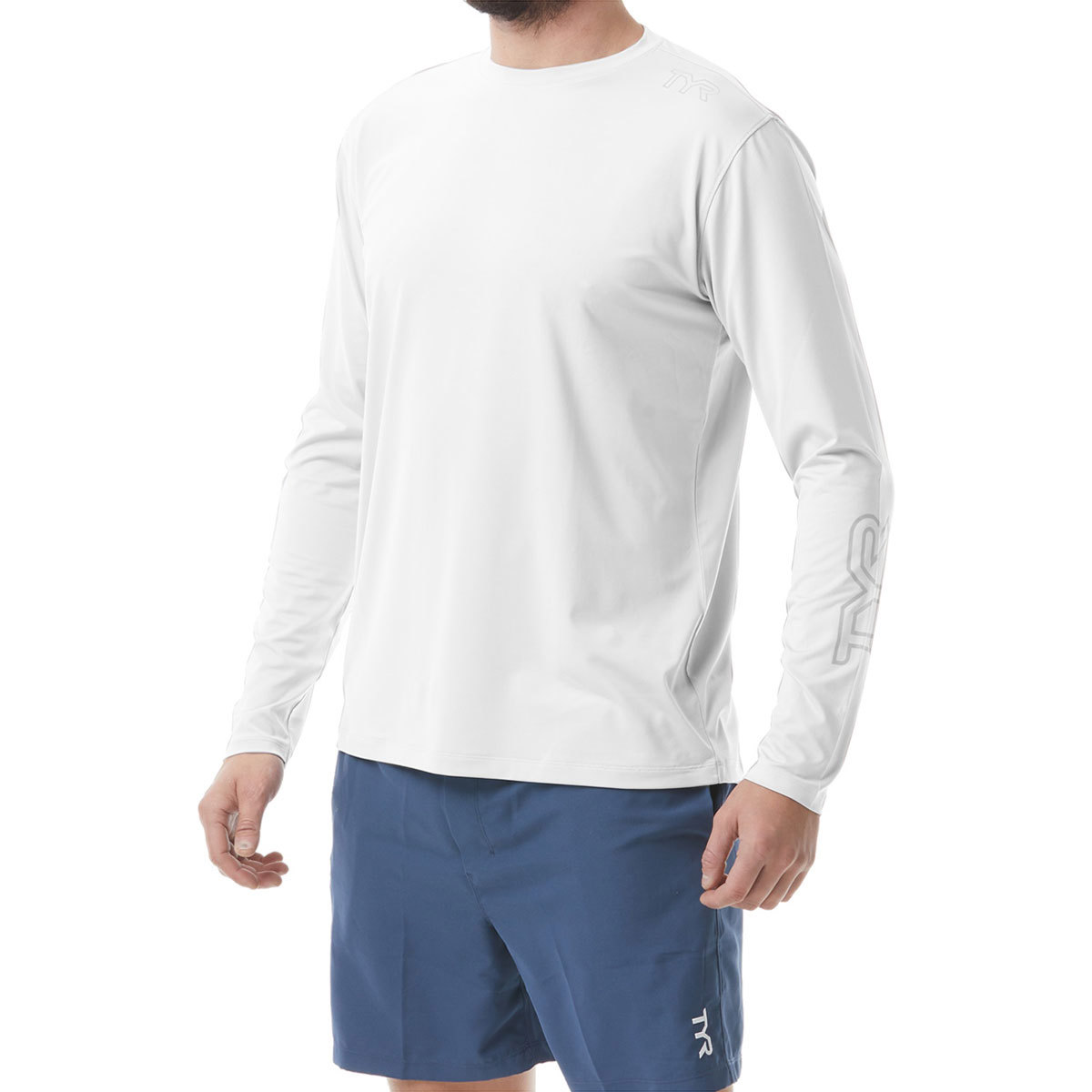 TYR SunDefense Long Sleeve Shirt for Men XX-Large White product image